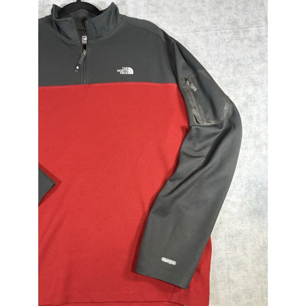 The North Face Flight Series VaporWick 1/4 Zip Pullover Mens XL Red Black